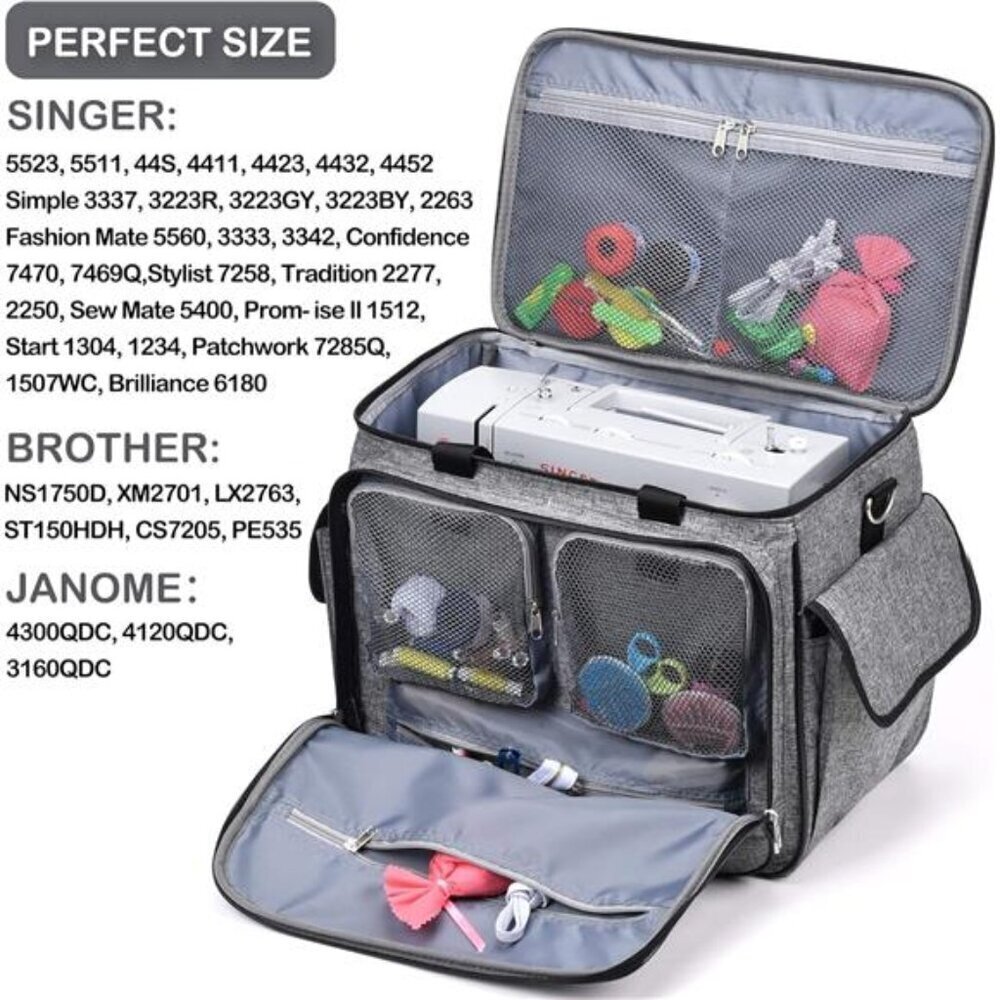Portable Sewing Machine Tote with Removable Padding - Picture 3 of 7